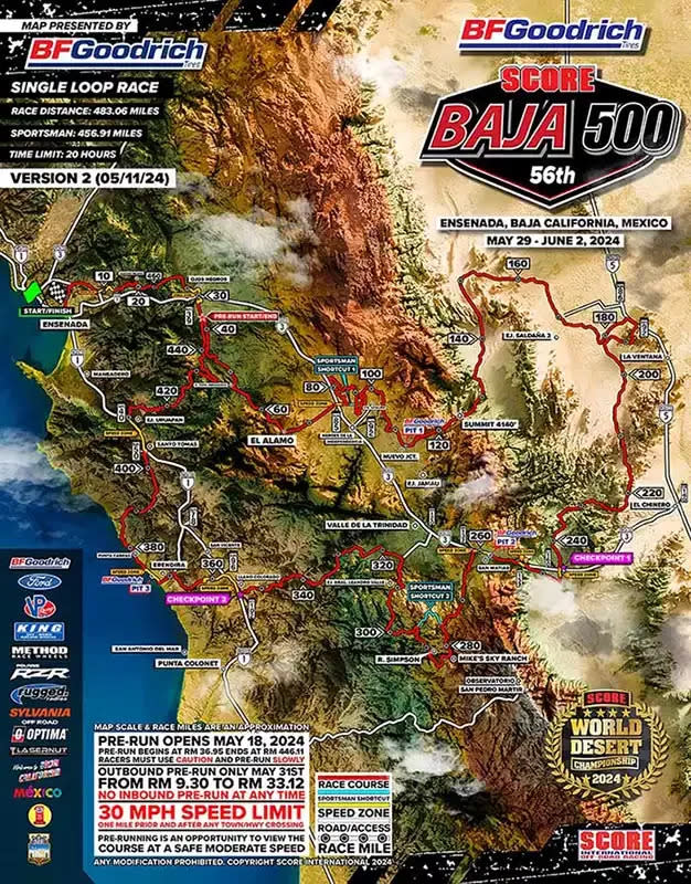 score baja 500 map