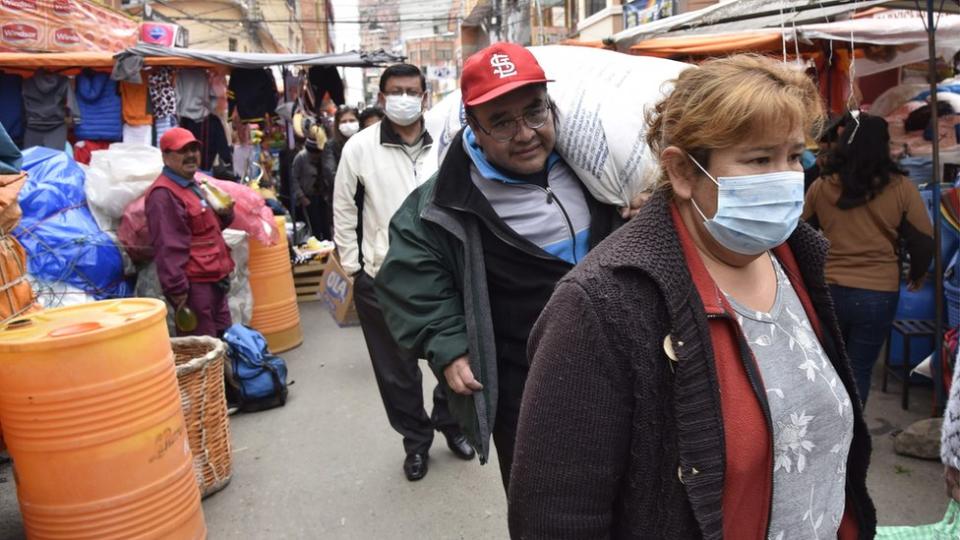 Un mercado en La Paz, Bolivia