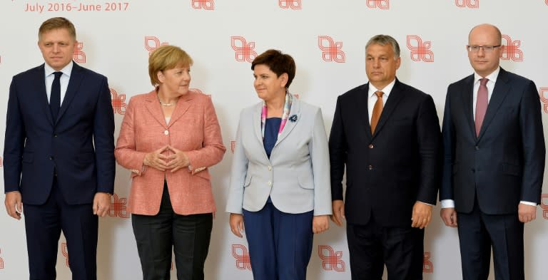 Leaders from Slovakia, Poland, Hungary, Czech Republic and Germany gathered in Warsaw ahead of a summit on teh EU's future following the Brexit vote