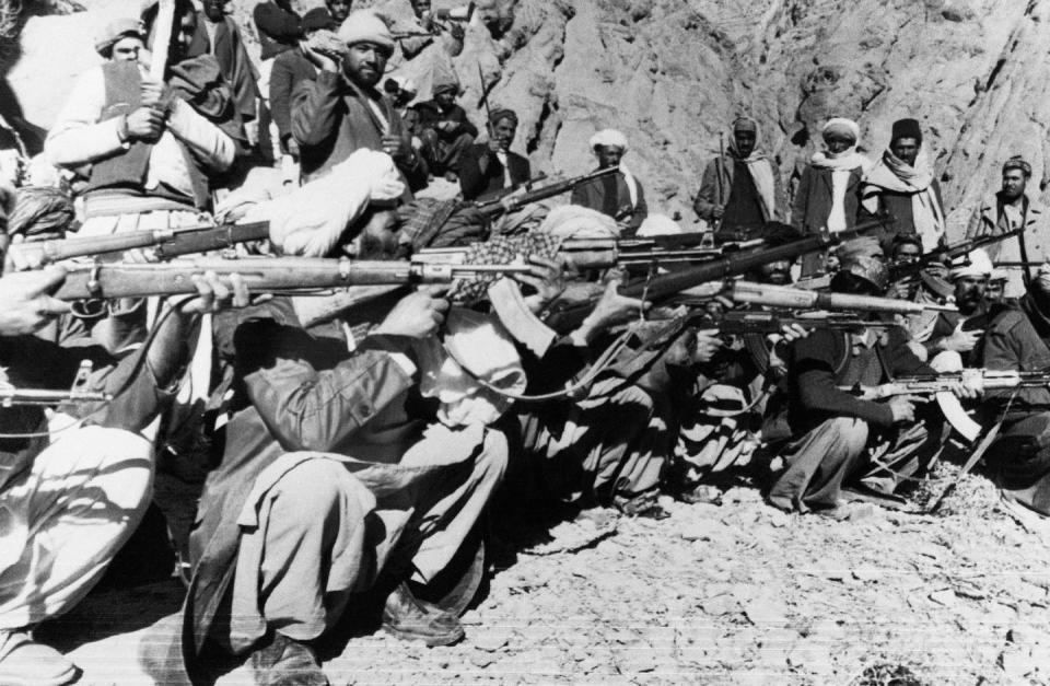 Afghan fighters in 1980