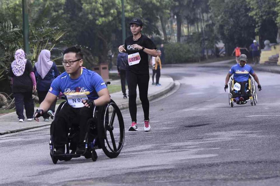 Participants at the Run For National Unity 2019 event in Kuala Lumpur October 5, 2019. ― Picture by Miera Zulyana