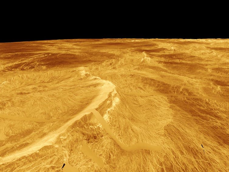 <span class="caption">Venus as seen by Magellan.</span> <span class="attribution"><span class="source">NASA</span></span>