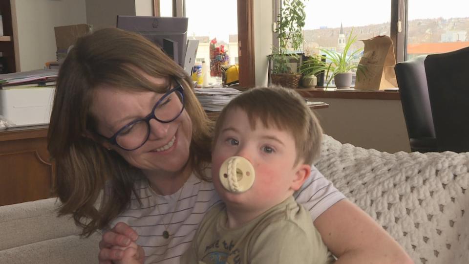 CBRM Mayor Amanda McDougall-Merrill with her son, Emmett.