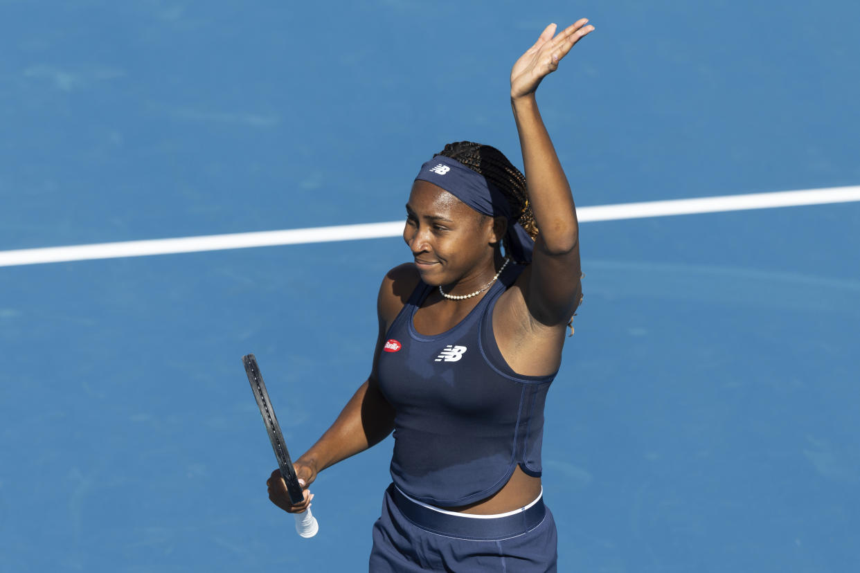 US Open champion Gauff starts 2024 with 64, 62 win over Claire Liu in
