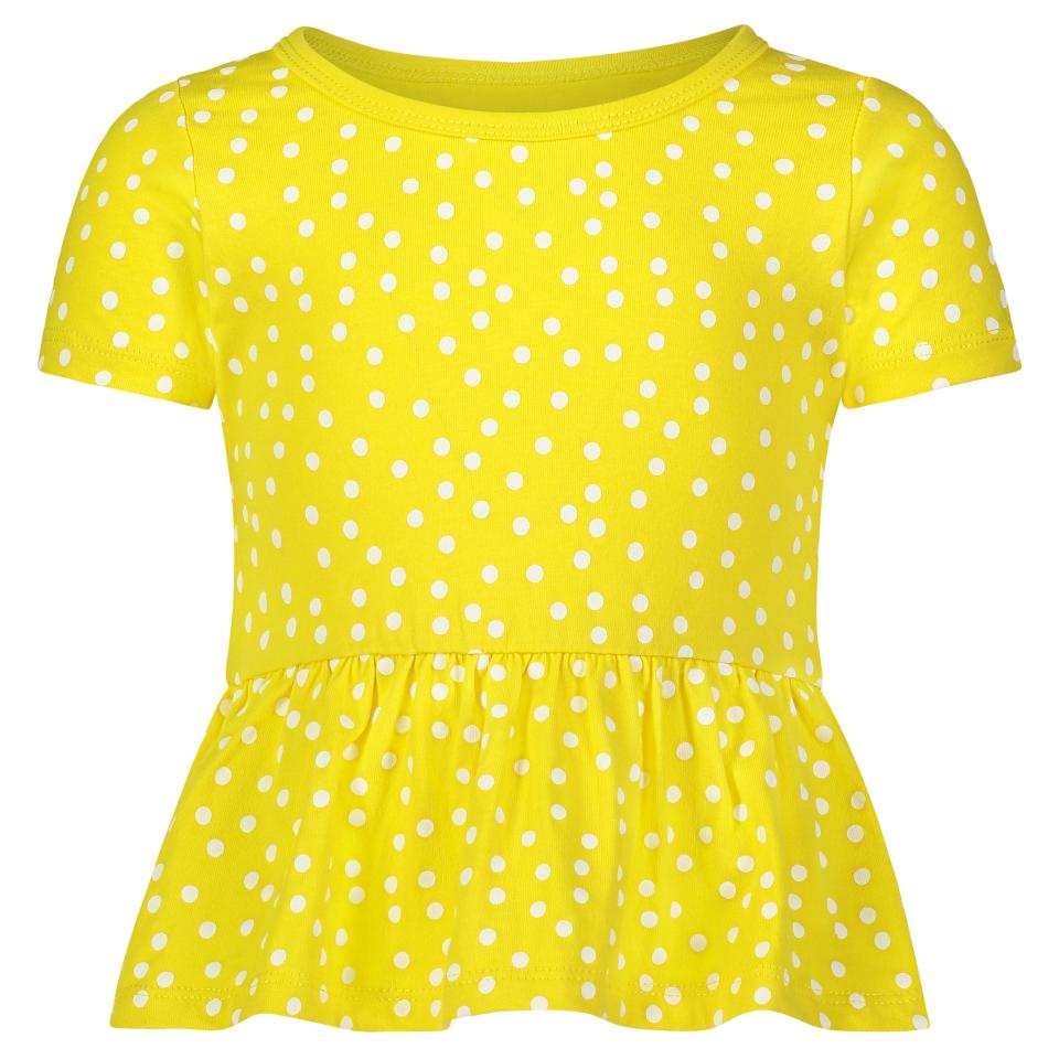 Yellow peplum tee