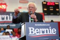 Democratic 2020 U.S. presidential candidate Sanders rallies with supporters in Winston-Salem