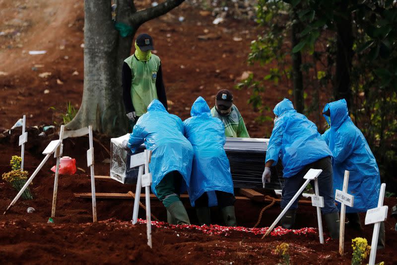 Cemetery area for coronavirus disease (COVID-19) victims in Jakarta