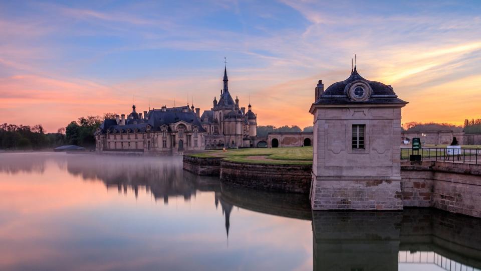 chantilly castle at sunrise