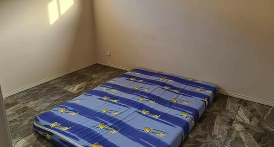 Melbourne rental room with mattress on floor. 