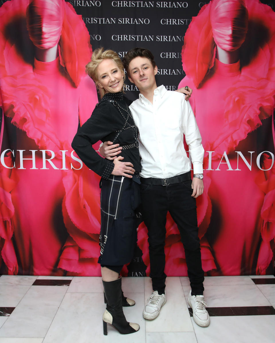 WEST HOLLYWOOD, CALIFORNIA - NOVEMBER 19: Anne Heche and Homer Laffoon attend the celebration launch of Christian Siriano's new book 'Dresses to Dream About' at The London West Hollywood at Beverly Hills on November 19, 2021 in West Hollywood, California. (Photo by Rachel Murray/Getty Images for Christian Siriano)