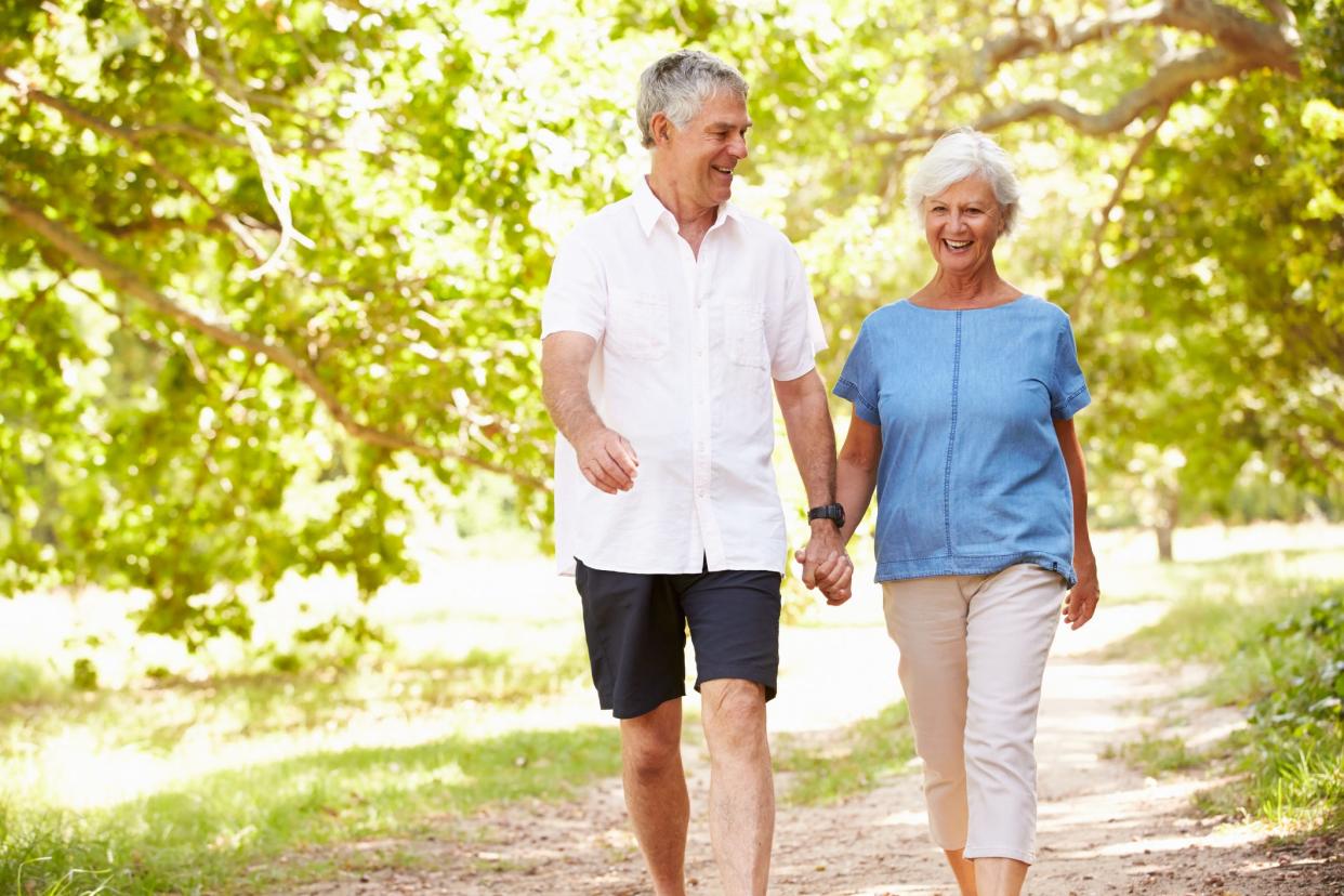 Walking can produce major health benefits.