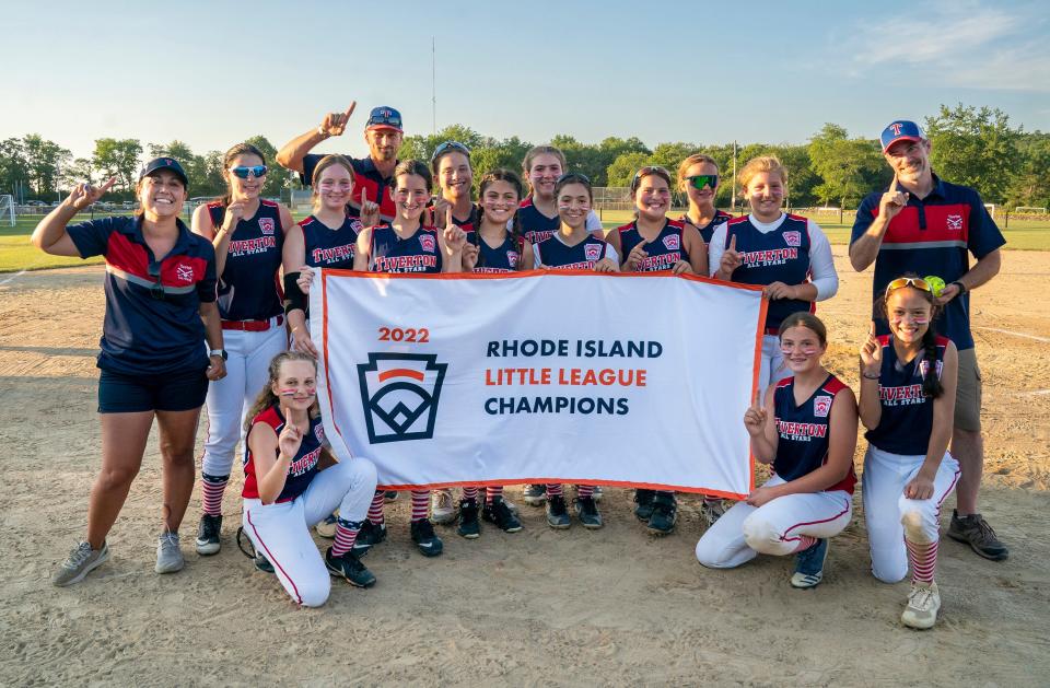 The softball Majors Division all-stars captured Tiverton's first Little League state title on Wednesday night.