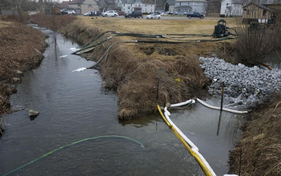 Local waterways in East Palestine - Matthew Hatcher/Bloomberg