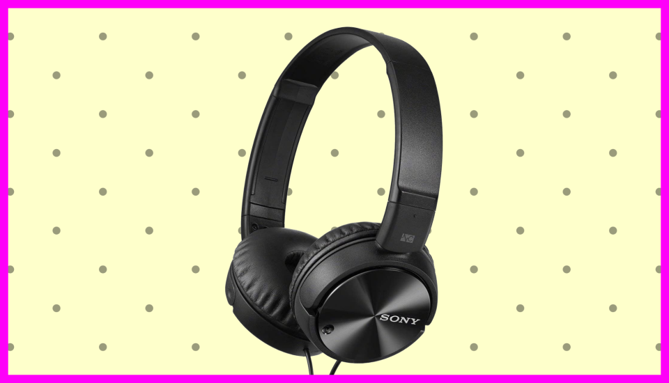 Save 42 percent on these Sony MDRZX110NC Noise-Canceling Headphones. (Photo: Amazon)