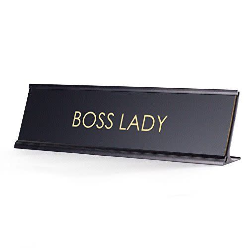 Boss Lady Desk Plate