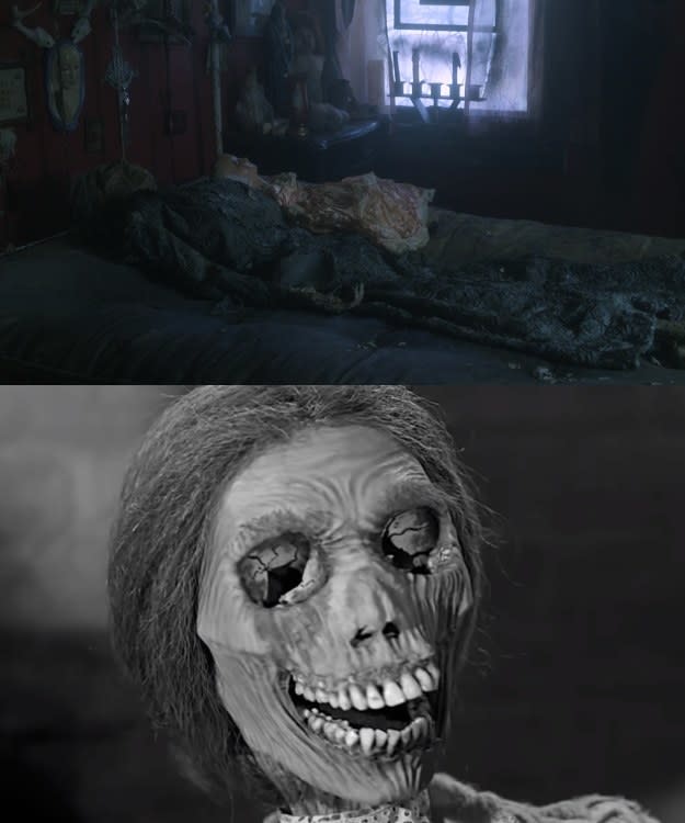 a decayed corpse in pretty little liars original sin and a decayed corpse in psycho