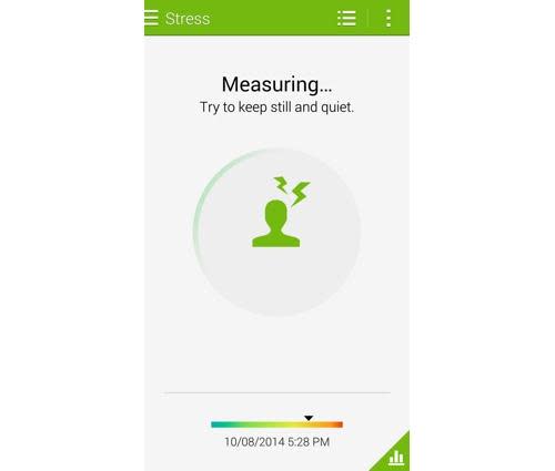 Stress measurement on a Galaxy Note 4 smartphone