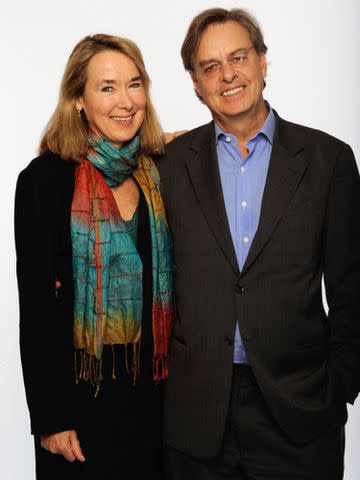 <p>Larry Busacca/Getty</p> Leslie Cockburn and Andrew Cockburn during the 2009 Tribeca Film Festival.