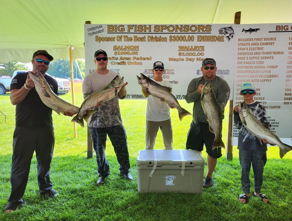 Earning this year’s Cheboygan Salmon Tournament Boat Division title was Diabolical I, captained by Mark McClutchey of Indian River. The total weight recorded was 71.19 pounds.