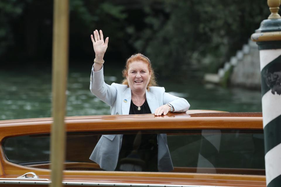 Sarah Ferguson, Duchess of York arrives at the Hotel Excelsior during the 79th Venice International Film Festival (Getty Images)