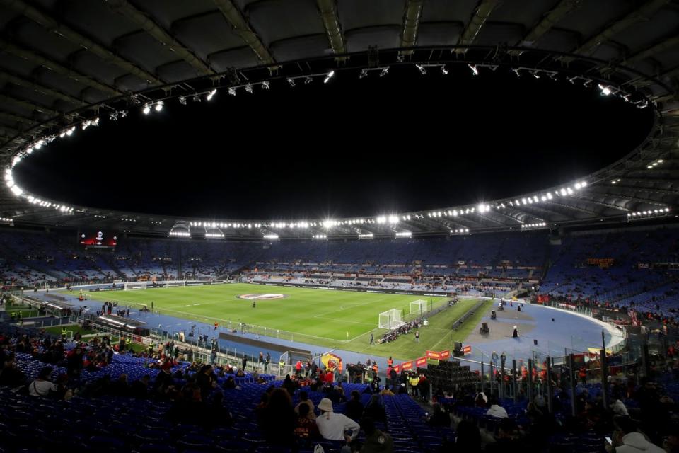 Two Brighton fans were stabbed ahead of the match against Roma at the Stadio Olimpico (Getty Images)