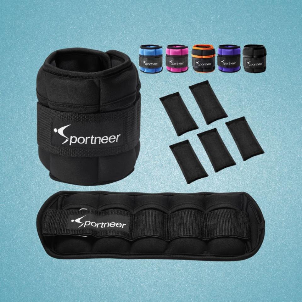 Amazon rating: 4.5 out of 5I love these adjustable and versatile ankle weights and use them for everything from pilates to power walking, and even for a bit of resistance while on the trampoline. Available in five different colors, they can be customized to weigh one pound each or all the way up to five pounds each, making them a great investment if you want an option that can be adjusted for the kind of exercise you're doing.Promising review: 