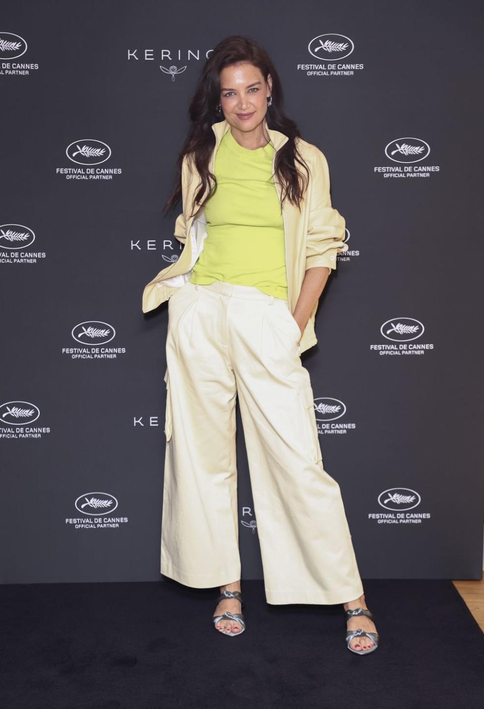 cannes, france may 18 katie holmes attends kering women in motion talk at the 76th annual cannes film festival at on may 18, 2023 in cannes, france photo by mike marslandwireimage