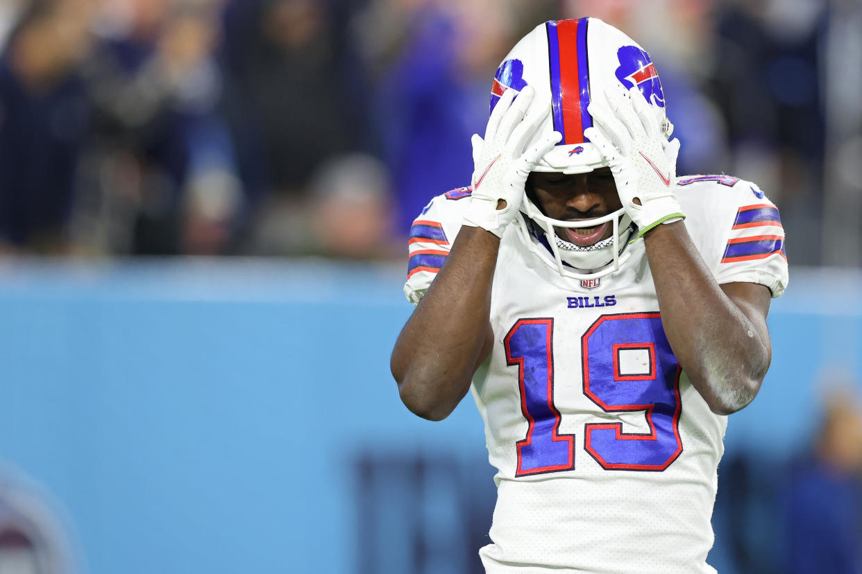 Isaiah McKenzie and the Buffalo Bills suffered an upset loss to the Tennessee Titans. (Photo by Andy Lyons/Getty Images)