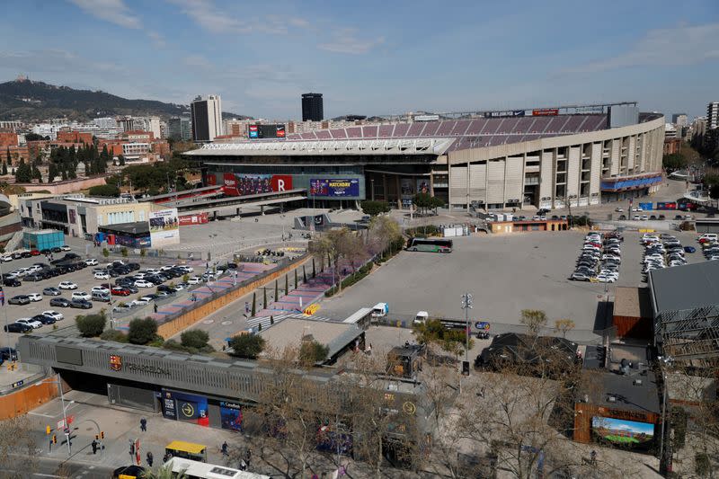 Champions League - FC Barcelona have announced that their round of 16 second leg match against Napoli will be played behind closed doors