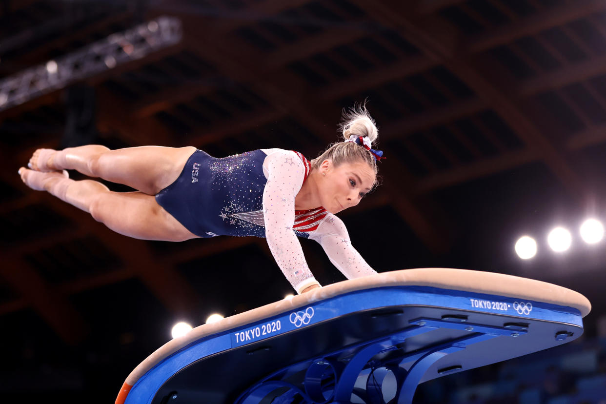 MyKayla Skinner got a second shot at Olympic glory thanks in part to Simone Biles, and she earned silver on the vault with it. (Photo by Laurence Griffiths/Getty Images)