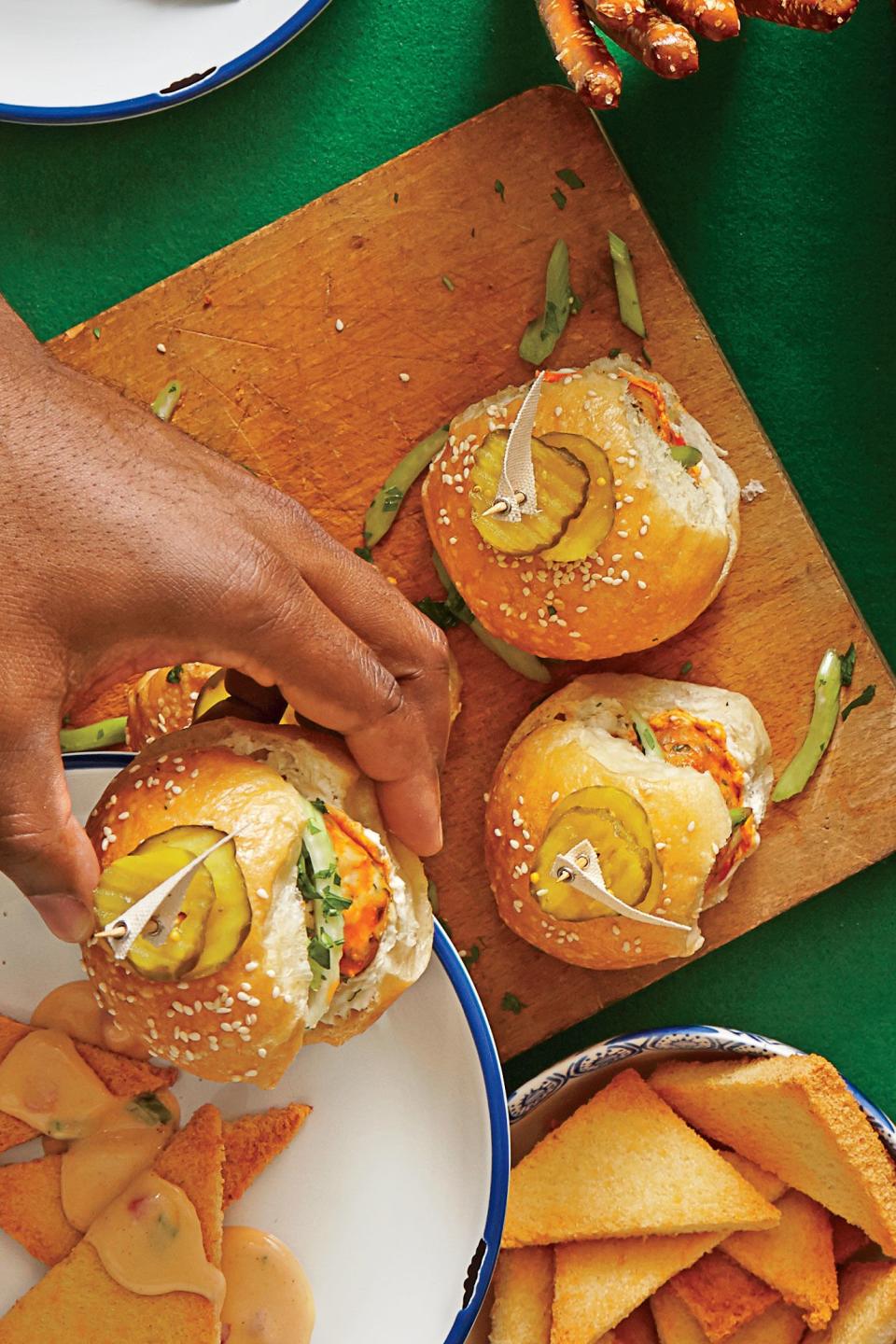 Buffalo Chicken Meatball Sliders