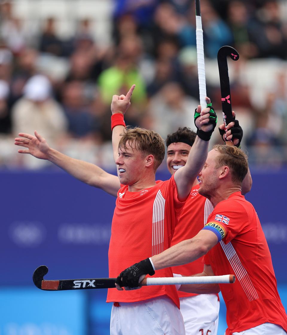 Gareth Furlong of Team Great Britain celebrates scoring (Getty Images)