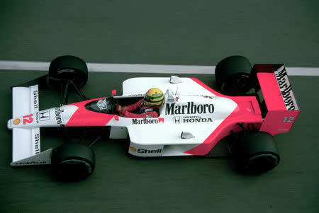 FILE PHOTO: Motor Sport - Formula One , F1 , Monaco Grand Prix - 15/5/88 Ayrton Senna Mandatory Credit:Action Images via Reuters/File Photo
