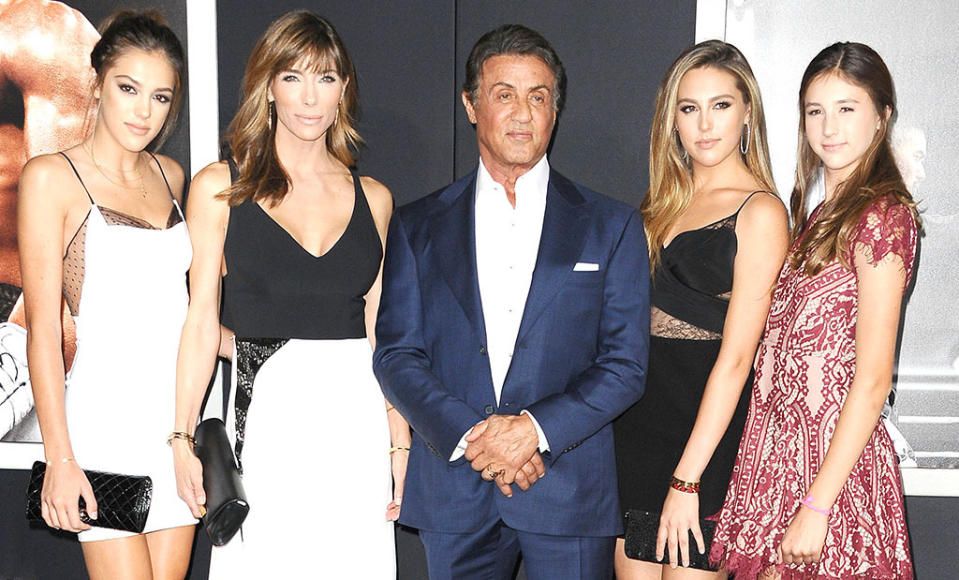 Sylvester Stallone Shows Off His Stunning Daughters At Creed Premiere