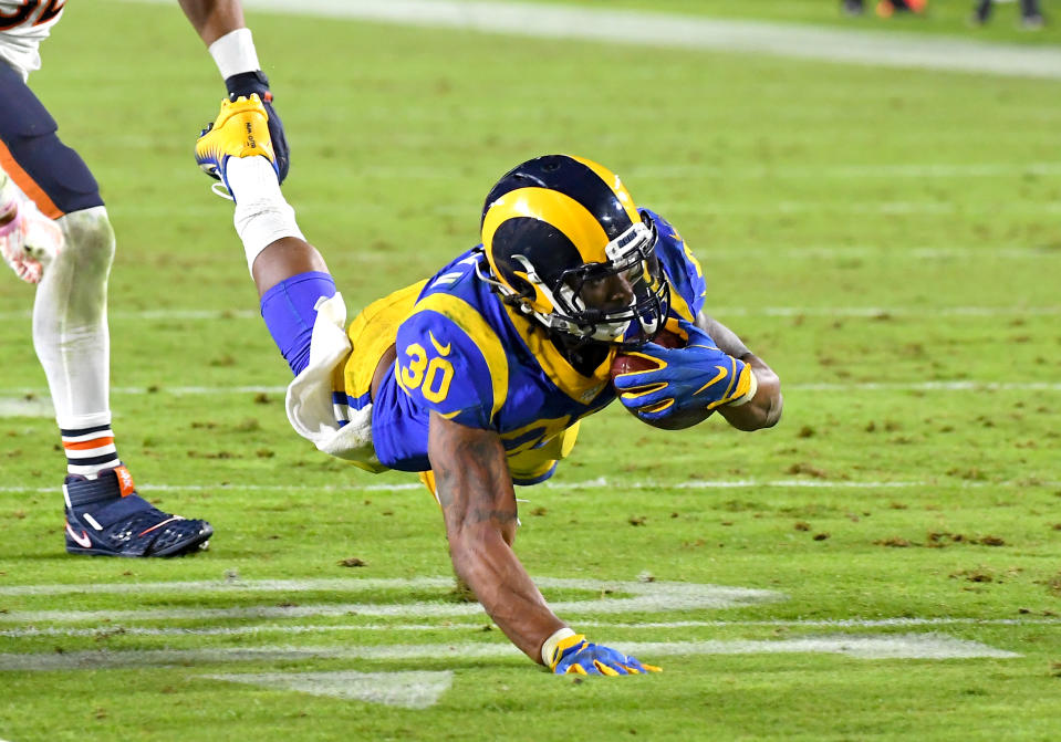 Rams running back Todd Gurley had a big night against the Bears. (Photo by Jayne Kamin-Oncea/Getty Images)