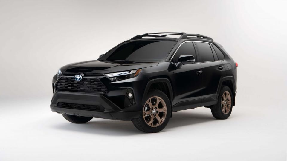 2024 toyota rav4 hybrid black with gold rims