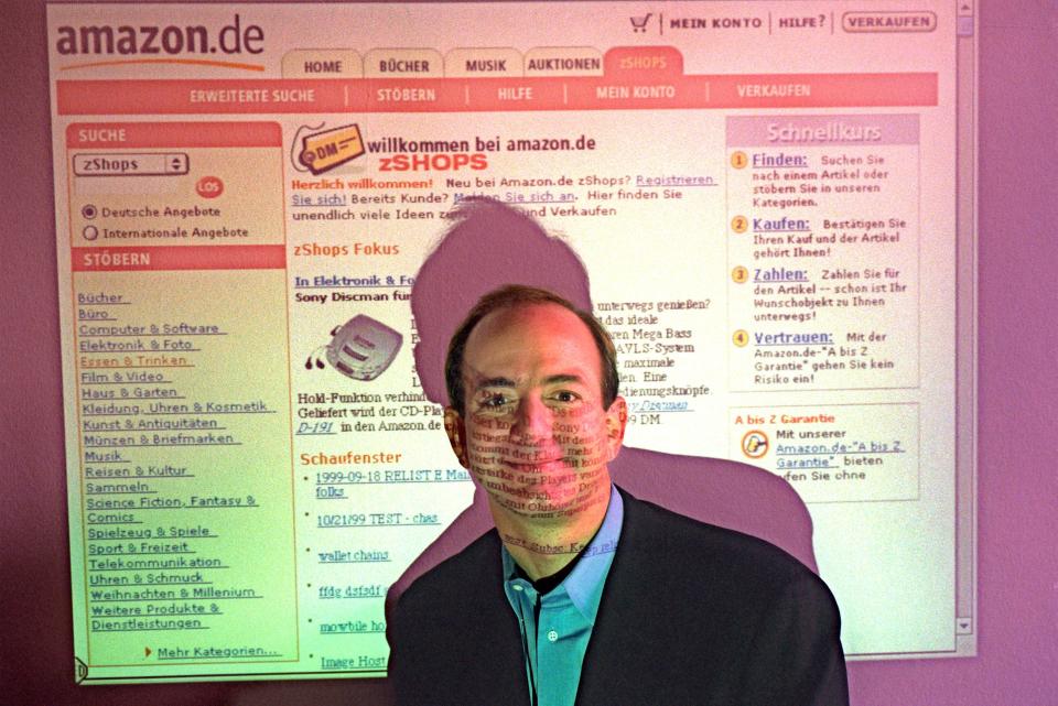 Jeff Bezos en 1999 (Crédit : Kay Nietfeld/picture alliance via Getty Images)