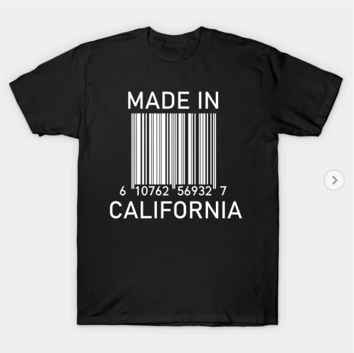 'Made in California' Barcode T-Shirt