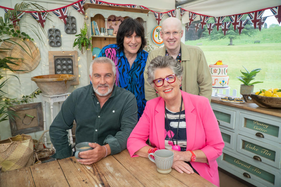 Paul Hollywood, Noel Fielding Matt Lucas, Prue Leith