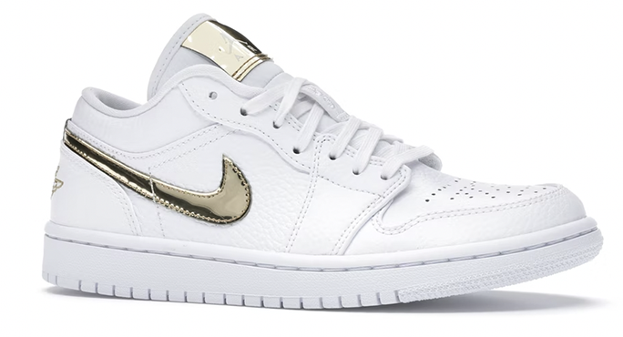 Air Jordan 1 Low ‘White/Metallic Gold.’ - Credit: StockX