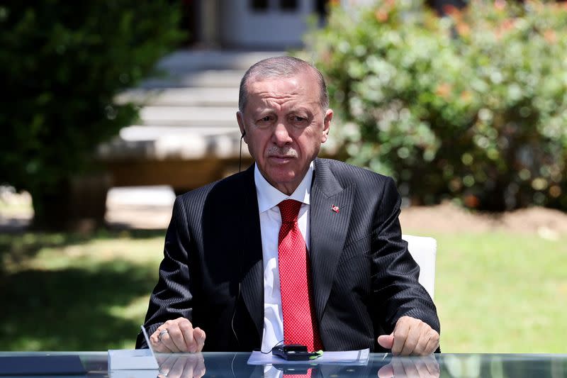 FILE PHOTO: Turkey's Erdogan in Spain to hold talks with PM Sanchez