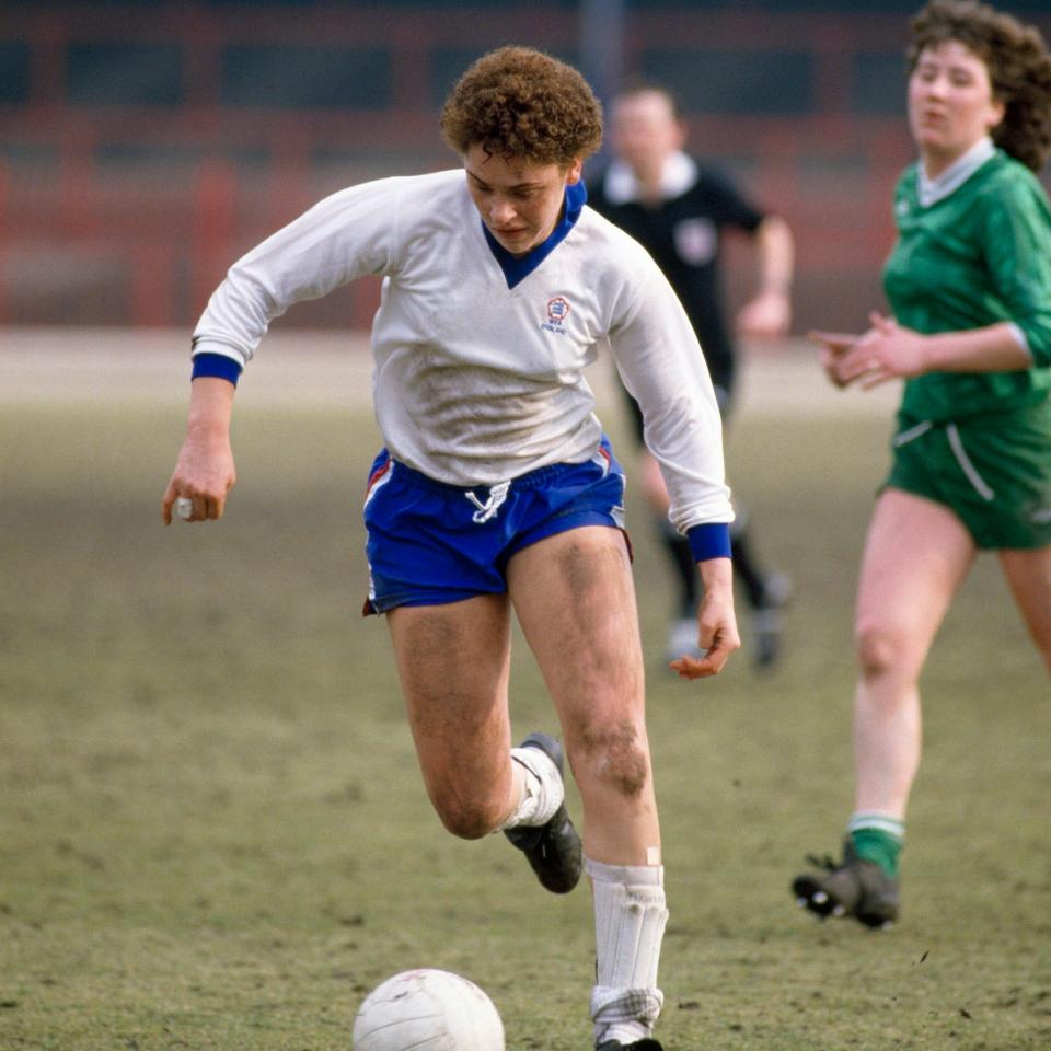 Kerry Davis, whose father was of Jamiacan heritage, was the first black woman to play for England - Popperfoto