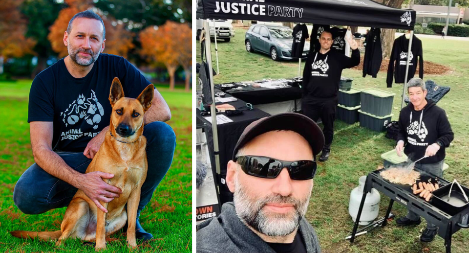 Animal Justice Party candidate Darren Brollo wants to see vegan options available during elections. Source: Supplied