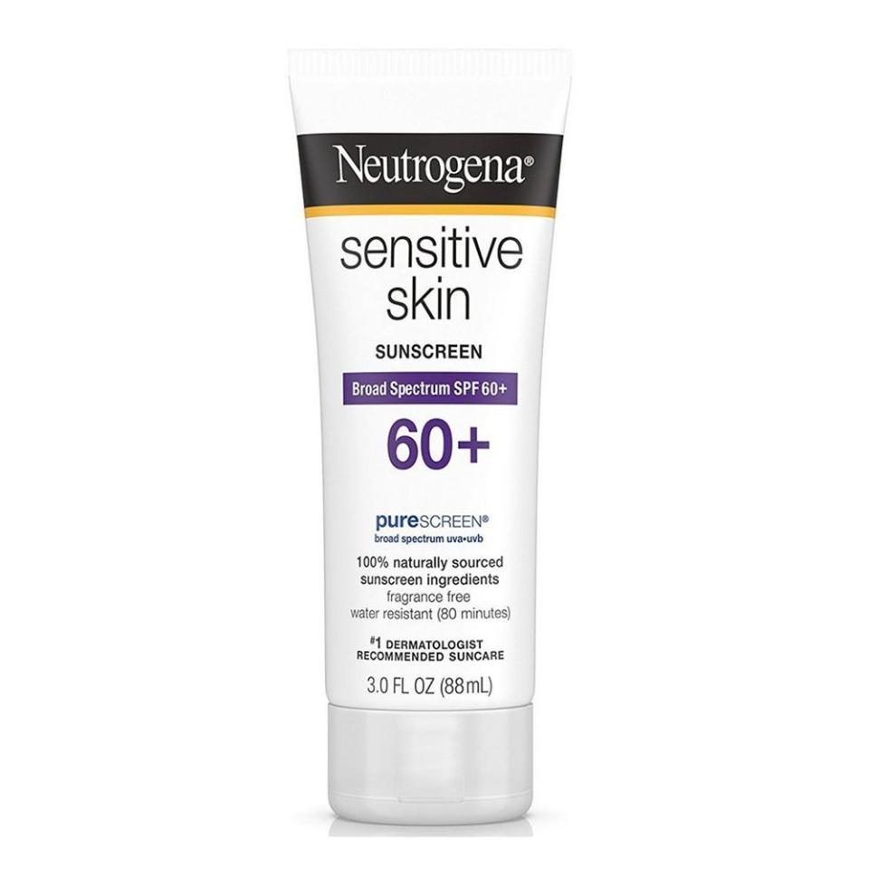 16) Neutrogena Sensitive Skin Sunscreen Lotion with SPF 60