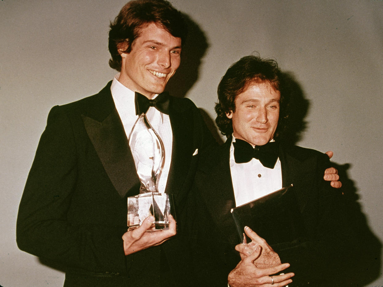 Christopher Reeve y Robin Williams se hicieron amigos en los años '70s. (Foto de Fotos International/Frank Edwards/Getty Images)