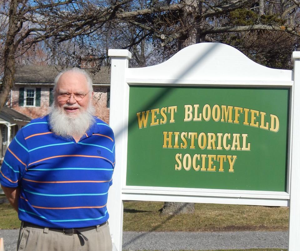 With help from Historical Society members, new West Bloomfield Town Historian Mike Borgeest   designed, fabricated, and donated a new sign.