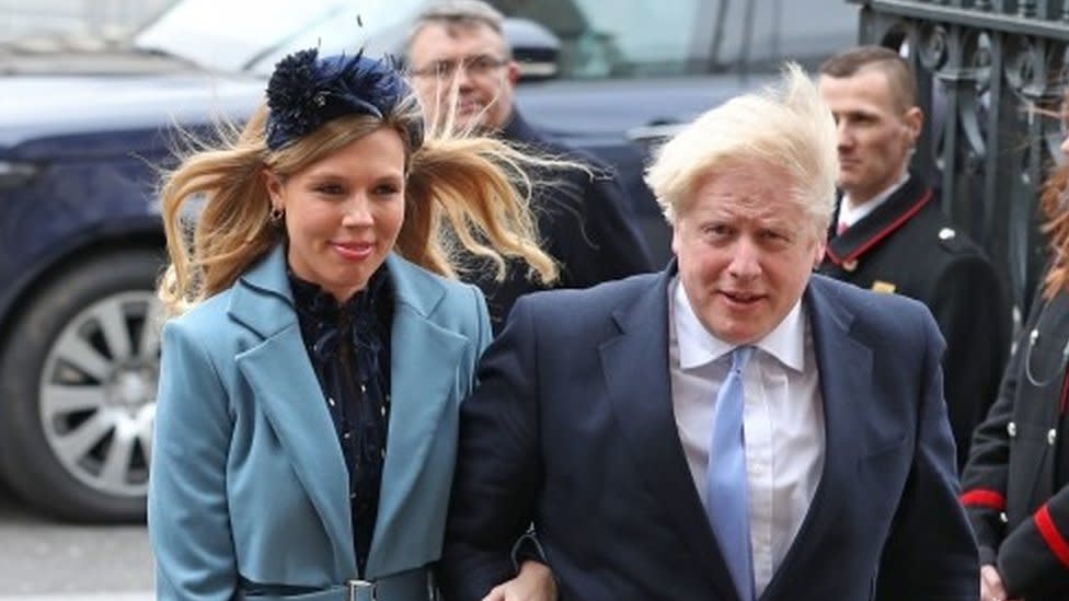 Boris Johnson y Carrie Symonds