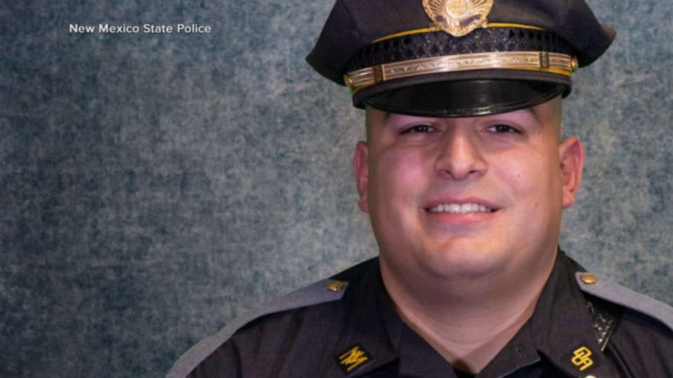 PHOTO: New Mexico state police officer Ismael Perez helped save a newborn baby born in a car on the way to the hospital, July 24, 2023, in Deming, N.M. (New Mexico State Police)