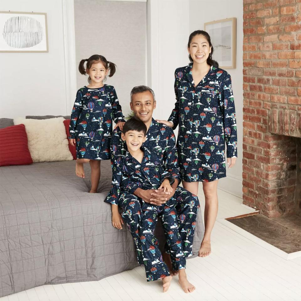 Target Holiday Hot Air Balloon Print Flannel Matching Family Pajamas Collection