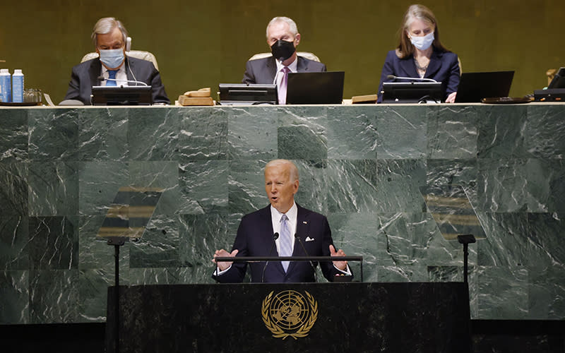 President Biden speaks at the 77th United Nations General Assembly session